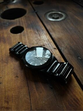 Bulova Marine Star Black Chronograph Men's Watch 98B215 - 100M - Stealth